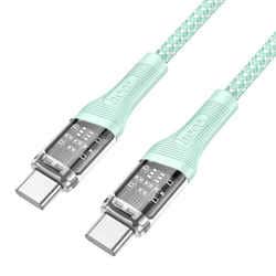 スケルトンType-C to Type-Cケーブル PD60W グリーン U111-TT-GR