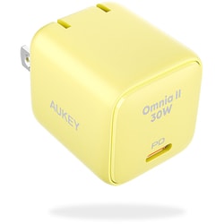 USB急速充電器 Omnia II USB PD3.0（パワーデリバリー3.0）対応 30W USB-C×1 折りたたみ式プラグ採用 イエロー PA-B1L-YL