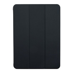 iPad 10.9インチ（A16/第10世代）用 ハード+マットレザーケース 2アングルスタンド 手帳型 背面クリア ブラック BSIPD22109CHLBK