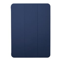 iPad 10.9インチ（A16/第10世代）用 ハード+マットレザーケース 2アングルスタンド 手帳型 背面クリア ブルー BSIPD22109CHLBL