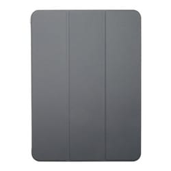 iPad 10.9インチ（A16/第10世代）用 ハード+マットレザーケース 2アングルスタンド 手帳型 背面クリア グレー BSIPD22109CHLGY