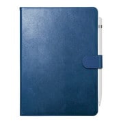 iPad 10.9インチ(A16/第10世代)用2アングルレザーケース 手帳型 フラップ留め付き ポケット付き ハンドホールド付き ブルー BSIPD22109CL2BL