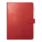 iPad 10.9インチ(A16/第10世代)用2アングルレザーケース 手帳型 フラップ留め付き ポケット付き ハンドホールド付き レッド BSIPD22109CL2RD