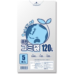 シモジマ ゴミ袋 LD 透明 厚口045 120L 6604870