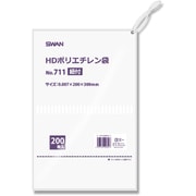 6695711 [スワン HD規格ポリ袋 スワン ポリエチレン袋 No.711 紐付]