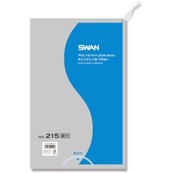 6616155 [スワン LD規格ポリ袋 スワン ポリエチレン袋 No.215 紐付]