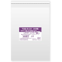 スワン OPP袋 ピュアパック テープ付 T 22.5-31（A4用） 6798326
