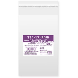 スワン OPP袋 ピュアパック テープ付き 11-17（A6用） 6798313