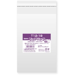 スワン OPP袋 ピュアパック テープ付き 12-18 6798316
