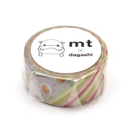 マスキングテープ mt×駄菓子 プチプチ占いストライプ MTDAGA018