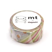 マスキングテープ mt×駄菓子 プチプチ占いストライプ MTDAGA018