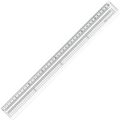 共栄プラスチック グランデ方眼みぞ付カッティング定規 40cm GCT-40