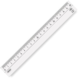 共栄プラスチック メタクリル直線定規 20cm A-2020