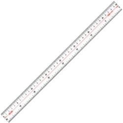 共栄プラスチック メタクリル両切直線定規 40cm A-3041