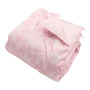 ウォッシャブルケット 肌掛け布団 リーフ柄 洗える シングルロングサイズ（約150×210cm） ピンク WK131528-16