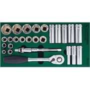 9903 [SATA 1/2”DRソケットレンチセット（6角タイプ）トレー入り]