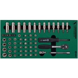 9901 [SATA 1/4”DRソケットレンチセット（6角タイプ）トレー入り]