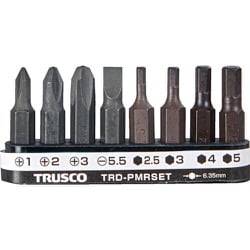 TRD-PMRSET [TRUSCO プラス・マイナス・六角レンチ（ホルダー付）セット8本組]