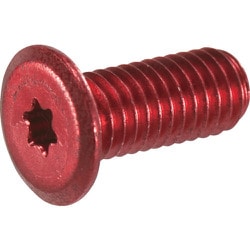 TRUSCO ヘックスローブ超極低頭ねじ アルミ アルマイト赤 M5×20 4本入 B194-0520