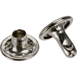 P-THP-CN8.5 [TRUSCO 大カシメ スチール ニッケルメッキ 9mm 足長8.5mm 30組入 （ブリスターパック入）]