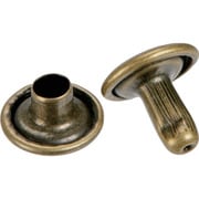 P-THP-CG8.5 [TRUSCO 大カシメ スチール 金ブロンズメッキ 9mm 足長8.5mm 30組入 （ブリスターパック入）]