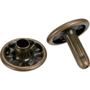 P-THP-TCBG [TRUSCO 特大カシメ スチール 金ブロンズメッキ 13mm 20組入 （ブリスターパック入）]