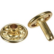 P-THP-TCB [TRUSCO 特大カシメ スチール 真鍮メッキ 13mm 20組入 （ブリスターパック入）]