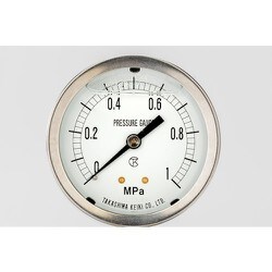 高島 グリセリン入圧力計（D枠埋込型・縁なし・Φ60）圧力レンジ0.0～0.4MPa G1/4 131904073