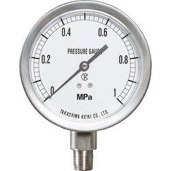 高島 ステンレス圧力計（A枠立型・Φ60）圧力レンジ0.0～4MPa R1/4 1460140