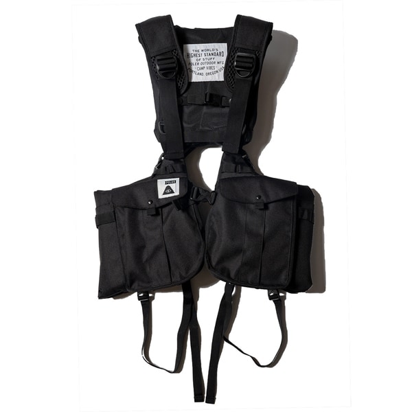 ポーラー POLeRCAMPVIBES FLOATING CORDURA VEST 231MCV0096-BLK BLACK [釣り ベスト メンズ]Ω