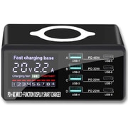 ワイヤレス充電対応 8ポート 急速充電器 ブラック GeeTerminal