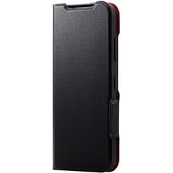 PM-K222PLFUBK [かんたんスマホ3 ケース ソフトレザー カバー 手帳型 マグネット フラップ 衝撃吸収 耐衝撃 超軽量 薄型 スリム スタンド機能付 UltraSlim ブラック]
