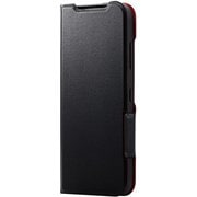PM-K222PLFUBK [かんたんスマホ3 ケース ソフトレザー カバー 手帳型 マグネット フラップ 衝撃吸収 耐衝撃 超軽量 薄型 スリム スタンド機能付 UltraSlim ブラック]