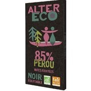 アルテルエコ オーガニックフェアトレードチョコ ノワール ペルー85％ 100g