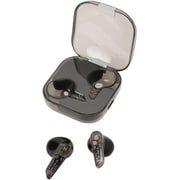 完全ワイヤレスイヤホン CELL Bluetooth対応 スケルトンTWS インナーイヤーステムタイプ ブラック QB-082IBK