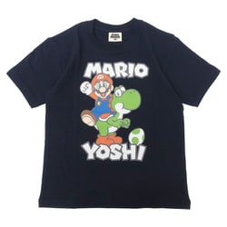 22843120 スーパーマリオ KIDS HERE WE GO Tシャツ NAVY 140サイズ [キャラクターグッズ]