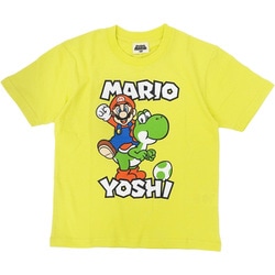 22843120 スーパーマリオ KIDS HERE WE GO Tシャツ Lt.GREEN 140サイズ [キャラクターグッズ]