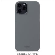 15767 [ソフトタッチシリコーン iPhone 12/12 Pro用 ケース Space Gray]