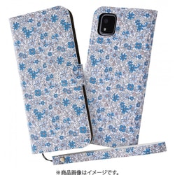 RT-KS3ALC3/FA2 [かんたんスマホ3用 花柄 手帳型ケース ブルー]