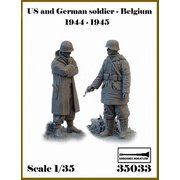 AR35033 1/35 WWII アメリカ/ドイツ ベルギーの戦い1944-1945#6 武装解除セット（2体入） [組立式プラスチックモデル]
