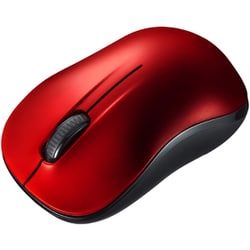 マウス Bluetooth 無線 ワイヤレス ブルーLED 小型 左右対称 3ボタン win mac iPadOS IOS Android ChromeOS Bluetooth 5.0 レッド MA-SBB314R