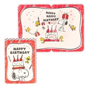 誕生日カード スヌーピー 大きないちごケーキ 2 EAR-817-114