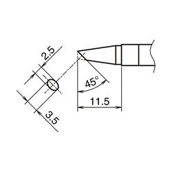 こて先 BC型 横2.5mm 縦3.5mm T39-BC2535