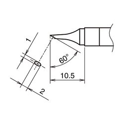 T39-C1020 [こて先 C型 横1mm 縦2mm]