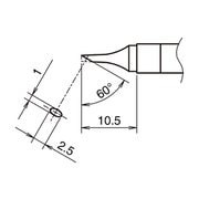 T39-C1025 [こて先 C型 横1mm 縦2.5mm]