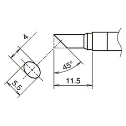 T39-C4055 [こて先 C型 横4mm 縦5.5mm]