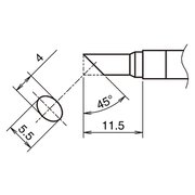 T39-C4055 [こて先 C型 横4mm 縦5.5mm]