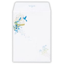 ひとこと箋封筒 青い鳥 3 EEE-818-548
