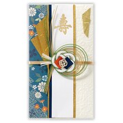 祝儀袋 寿 もみ紙金濃青 3 EMA-820-268