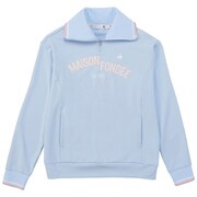 QGWVJL51 BL M [ゴルフウェア レディース スフレタッチ襟リブハーフジップカットソー Mサイズ ブルー]